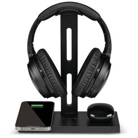 Iaqst303b Ilive 5-in-1 Headphone Stand With Wireless Charger Black