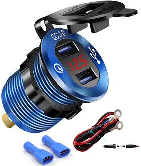 Kwg-l4 Imestou Aluminium Quick Charge 3.0 Marine Dual Usb Charger Adapter Waterproof Car