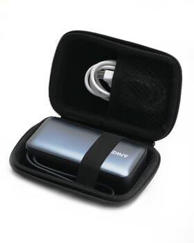 Indomit 766122597285 Hard Protective Travel Case Replacement Compatible With Anker Black