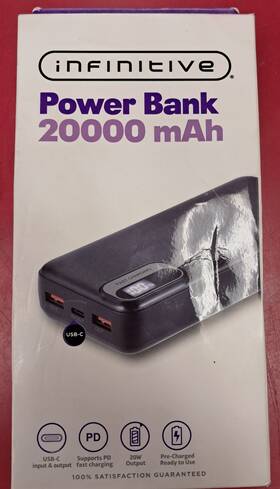 Infinitive 195602123384 Power Bank 20000 Mah