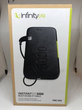 Infinitylab 050667377236 Instantgo Portable Charger 5000 Usb-c Wireless Power Bank 18w