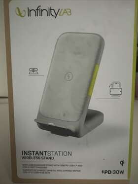 Infinitylab 050667377946 Instantstation Stand 33w Pd Usb-c Usb-a Wireless Charger Harman New