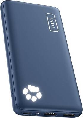 Iniu 744759331526 Portable Charger Slimmest 10000mah 5v/3a Power Bank Usb C In&out