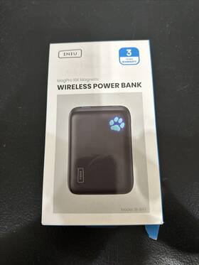 Bi-b43 Iniu 10k Magnetic Wireless Power Bank 10000mah Portable Charger Black
