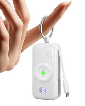 P81-e1 Iniu 3-in-1 Portable Charger Small 5000mah Power Bank With Built-in White