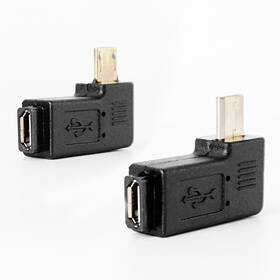 Inovat 713533387721 Haiker 1 Pair Right Left Angle Micro Usb Male 90 Degree To Fem