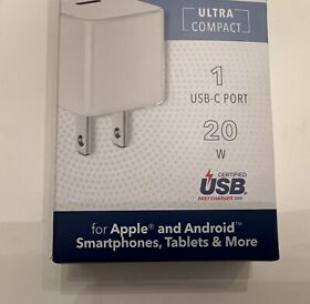 Insignia 20w Usb-c Wall Charger White Free Shipping