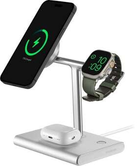 Insignia 600603292750 3/1 15w Wireless Charger With Magsafe Iphone 14/13/12 Series Read Desc