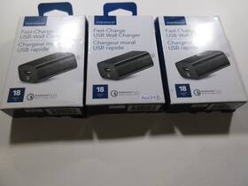 Ns-ac1uqc3-c Insignia Lot Of 3 18w Usb Wall Chargers Quick Charge 3.0