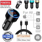 Iph305-3.1led Unbranded Port Usb Car Charger Dual Lcd Display With Cable