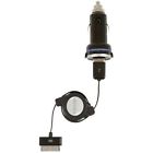 L155b-003b Ipod Charger Accell Retractable 2.6ft - Amp Usb 2.1 30pin Car