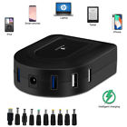 Ipu-7028-black Iproducts Us Laptop Charger With Charging Station Ports 0642430461633