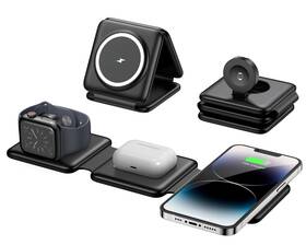 Cw340-r Iseyyox Magnetic Wireless Charger For Iphone Fodable 3 In 1 Charging Station Mul