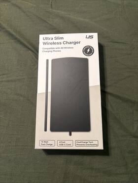 Its Just Smart 850052327019 Ijs Ultra Slim Wireless Charger Up To 15w Max Fast Charging Pad Qi-certifie