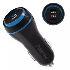 Jacobsparts 190152608923 Insten 47w 2-port Usb-c Pd Fast Charging Car Charger