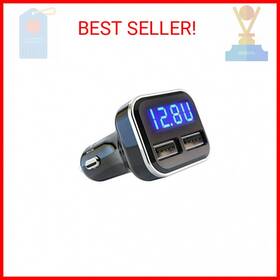 Jebsens 194982864771 4.8a 24w Dual Usb Car Charger Volt Meter Battery Monitor With Led Voltage &
