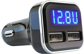 Jebsens 711181414356 4.8a 24w Dual Usb Car Charger Volt Meter Battery Monitor With Led Voltage &