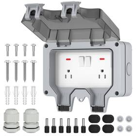Pop-2-30a-c Joinfworld Outdoor Outlet Box Ip66 Waterproof Outside Electrical 15a 250v Pl