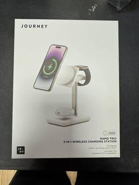 Jrt31wcswh Journey Rapid Trio 3-in-1 Fast Wireless Charging Station New White