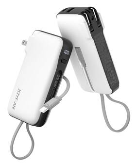 Joyfar 840322307445 Portable Charger With Built-in Usb-c Cable And Plug 10 000mah Power Bank Fast