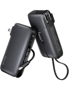 Jf-ac01 Joyfar 22.5w Portable Charger With Built-in Usb-c Cable And Wall Plug