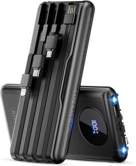Jf-pb01 Joyfar Portable-charger-power-bank Travel Essentials Battery Pack 10000mah A-black