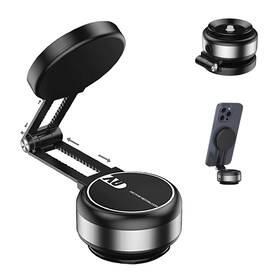 Cz07-silver-cradles Joyye Electric Vacuum Magnetic Phone Holder Mount Adjustable And Foldable