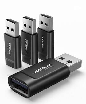 Aub08l5y37cc Jsaux Usb Data Blocker 4-pack A Defender Only For Quick Charge Black