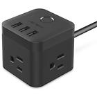 Jsverps3031bk Compact Cube Power Strips Smart With Usb Charging 645195310703