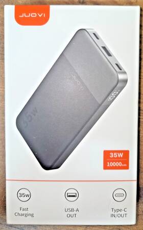 J2631 Juovi Power Bank Fast Charging 10000mah 35w Portable Charger Battery Pack Cable