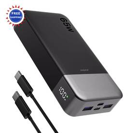 J2931 Juovi Power Bank 65w 20000mah Laptop Portable Charger Fast Charging Ports Pack