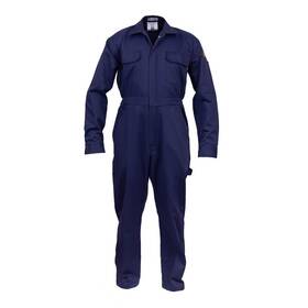 Co881207f-1-nbl Just In Trend Flame Resistant Fr Coverall - 88% C / 12% Nylon 7oz Large Navy Blue