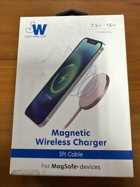 20022-v Just Wireless Magnetic Charger - Usc- Cable 5ft Rose Gold New