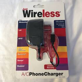Just Wireless 705954042044 2009 A/c Phone Charger-picture Lists Models Usable