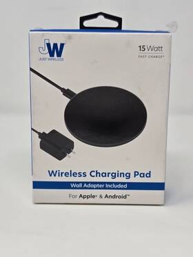 86373152 Just Wireless 15w Charging Pad With Ac Adapter - Black Used