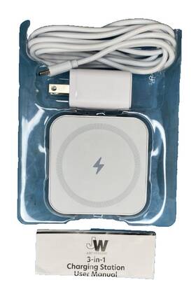Lpgk183797 Just Wireless 3-in-1 Magnetic Collapsible Charger - White 20 Watt