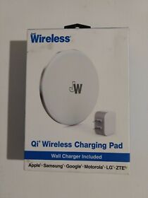 Rev092019 Just Wireless Qi Charging Pad With Wall Charger White