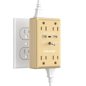 779-gold Kakahigh Gold Outlet Extender With Screw Brass 1680j Surge Protected Cha