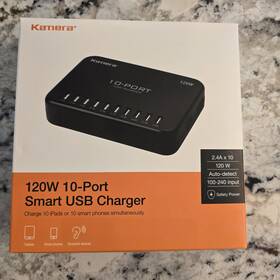 Ls-10u24f Kamera 120w 10-port Usb Charging Hub For Tablets Smart Phones Accessories Etc