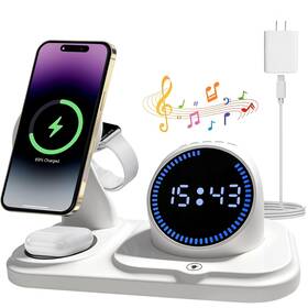Karidi 717956569481 6 In 1 Wireless Charging Station With Bluetooth Speaker Fuction Sta