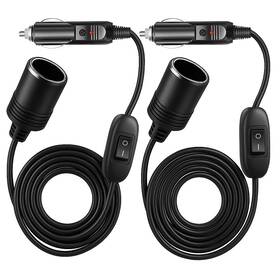 Kdatusb2p004 Keedin Car Cigarette Lighter Extension Cable With On/off Switch 9.8ft/3m Ex