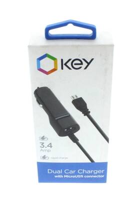Key 822445124833 Dual Car Charger With Micro Usb Connector