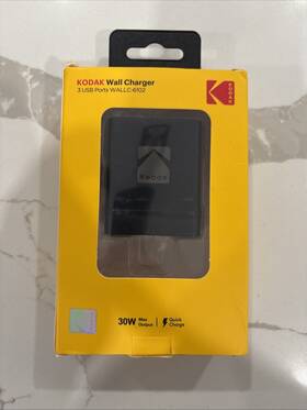 Wallc-6102 Kodak Fast Charging Block With 3 Usb Ports Folding Plug Quick Charge Charger 30w