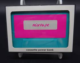 Kohls 815974026785 Retro Teal Power Bank Phone Charger 2500mah Cassette With Cable
