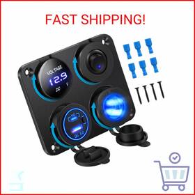 Hy1011 Kohree Upgraded 12v Usb Outlet With Individual Switch 4 In 1 C Marine Socke