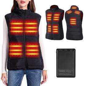 Ksfjzf 740727682355 Women Heated Vest With 10000mah Power Bank - Sleeveless Heating For Wome