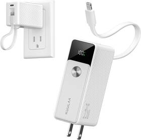 B0dgtgnggw Kuulaa 3 In 1 Portable Charger 5000mah With Built-in Ligh Tning Cable And Ac Plug 35w