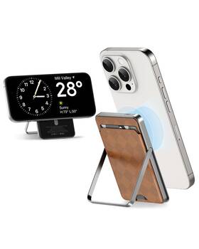 Kl-yd59 Kuulaa 5000mah Magsafe Battery Pack Slim Charger With Stand And 20w Fast Charging Brown