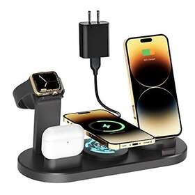 Labobbon 768894112727 Apple Wireless Charger 4 In 1 Magnetic Charging Station For Iphone