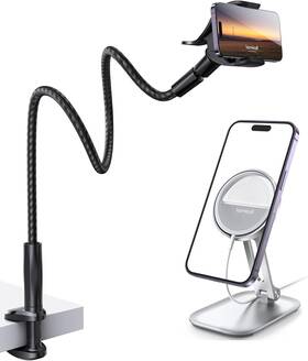 Lamicall 744110135213 Phone Stand For Mag Safe Charger And Gooseneck Holder Bed